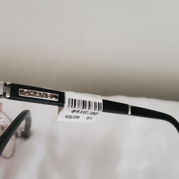 NWT Authentic Unisex Chanel Glasses with Sliver Frame / Black Temple - Picture 6 of 8